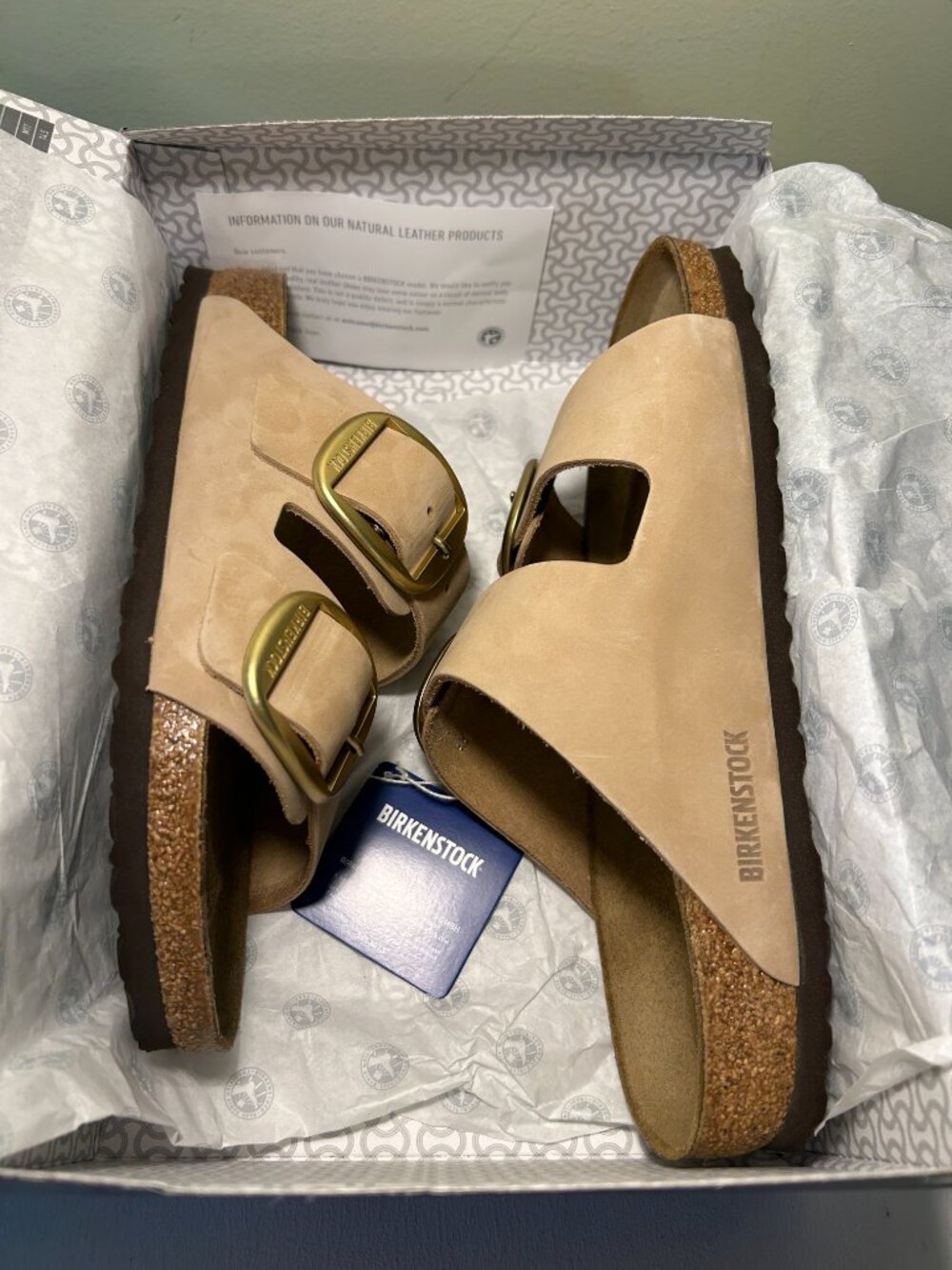 Birkenstock Women's Arizona Big Buckle Nubuck Leather Sandals - Picture 15 of 16